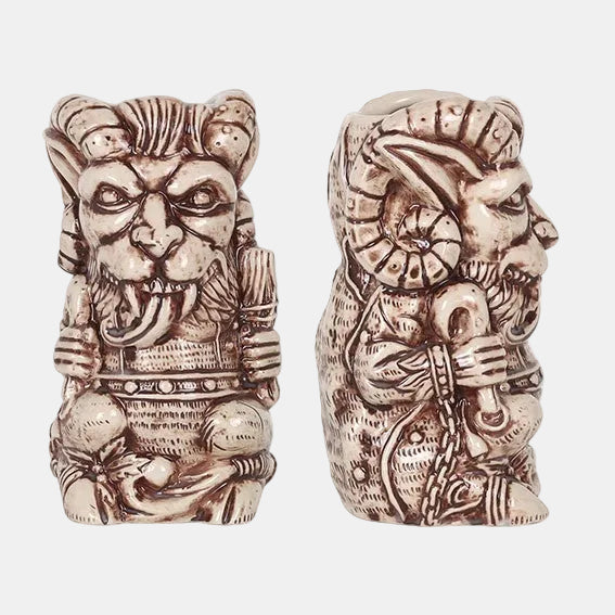 Vaso Tiki de porcelana Kanaka. 9 x 17 cm. 55 cl - 4 Uds. - Klimer