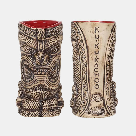 Vaso Tiki de porcelana máscara Kane. 8 x 17 cm. 35 cl - 9 Uds. - Klimer