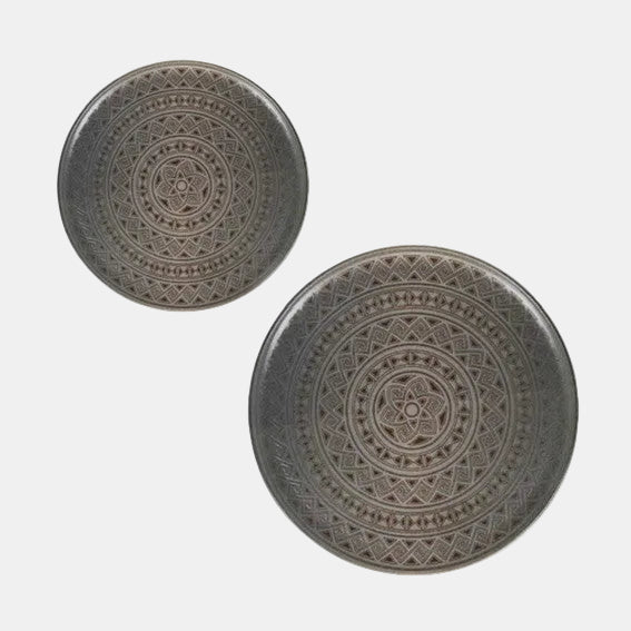 Plato postre de porcelana Gourmet Damasquino. ø21 cm - 12 Uds. - Klimer
