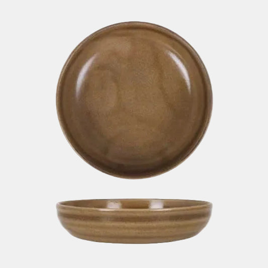 Bowl de porcelana Aljarafe marrón. Varias medidas y unidades. - Klimer