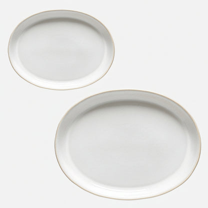Fuente de gres oval Roda blanca. ø40 cm - 1 Ud. - Klimer
