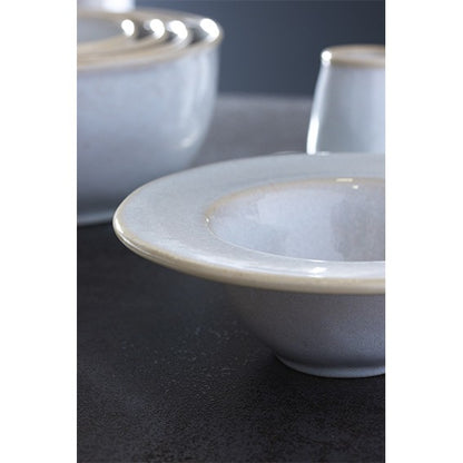 Plato cojin de gres Roda blanco. ø16 cm - 6 Uds. - Klimer