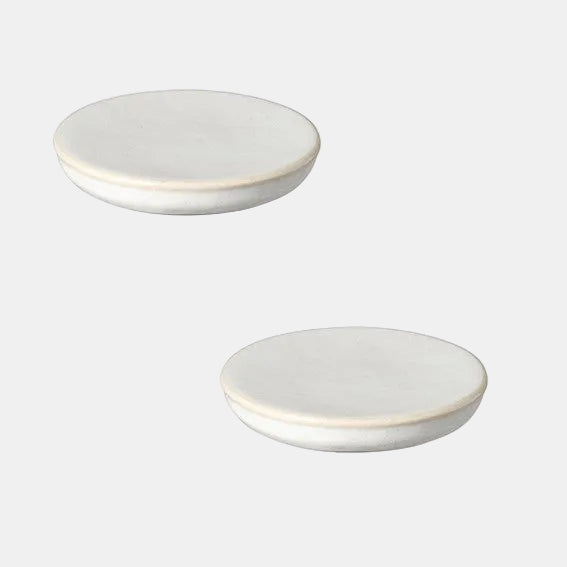Plato cojin de gres Roda blanco. ø16 cm - 6 Uds. - Klimer