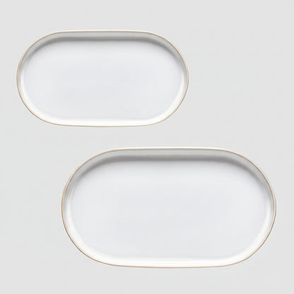 Fuente de gres oval Notos Dune Path. 37 x 20,5 x 3,1 cm - 1 Ud. - Klimer