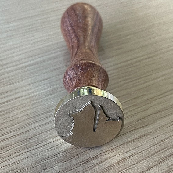 Sello manual de latón para marcar chocolate personalizable. ø2,5 cm - 1 Ud. - Klimer