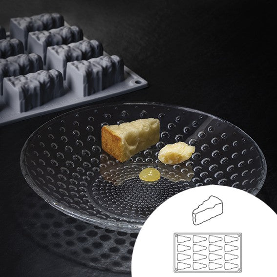 Molde de silicona en forma de Cheese. 30 x 17,5 cm. 16 cavidades - 1 Ud. - Klimer
