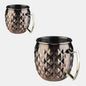 Taza abombada con asa estilo vintage acero inox. 9,5 x 12 x 10 cm. 0,5 cl. Varios colores - 1 Ud. - Klimer