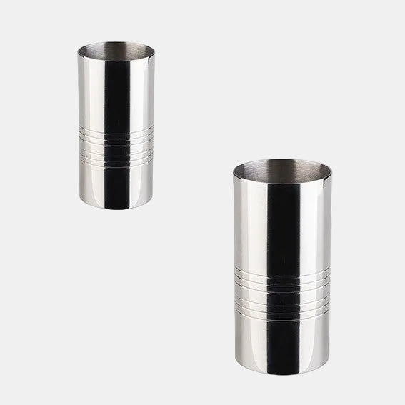 Medidor básico recto Jigger doble medida acero inox. ø3,5 x 7,5 cm. 3/5 cl - 1 Ud. - Klimer