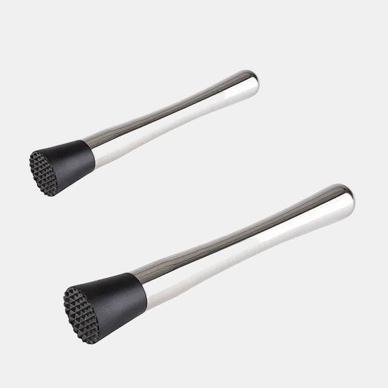 Muddler acero inox brillante y cabeza de silicona dentada. ø3,5 x 20,5 cm - 1 Ud. - Klimer