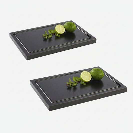Tabla de corte con ranura y pies antideslizantes para coctelería. 30 x 20 x 2 cm - 1 Ud. - Klimer