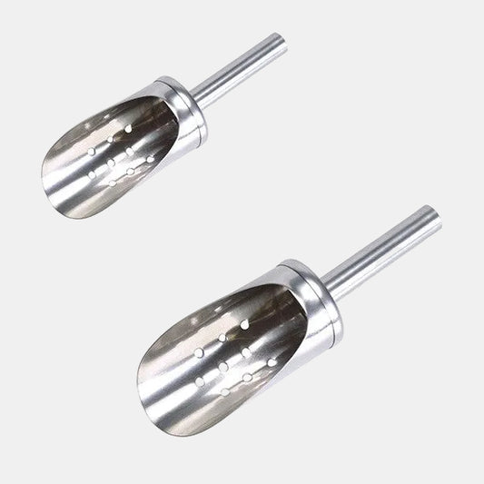 Pala para hielo acero inox con agujeros. ø5 x 19,5 cm - 1 Ud. - Klimer