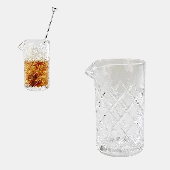 Vaso mezclador vertedor de cristal tallado ø9 x 11.5 x 16.5 cm. 500 ml - 1 Ud. - Klimer