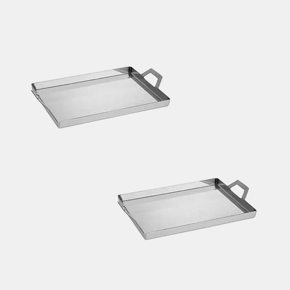 Llauna de acero inox con asas. Varias medidas - 1 Ud. - Klimer