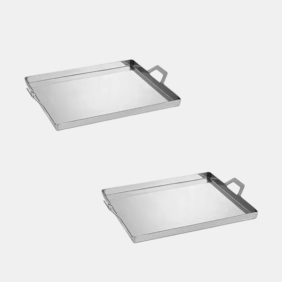 Llauna de acero inox con asas. Varias medidas - 1 Ud. - Klimer