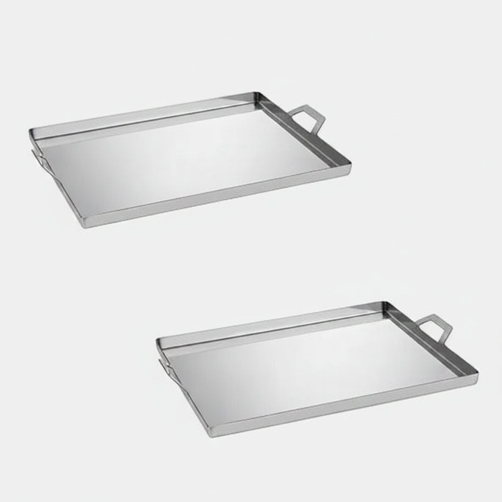 Llauna de acero inox con asas. Varias medidas - 1 Ud. - Klimer