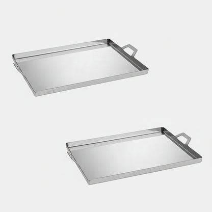 Llauna de acero inox con asas. Varias medidas - 1 Ud. - Klimer