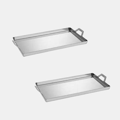 Llauna de acero inox con asas. Varias medidas - 1 Ud. - Klimer