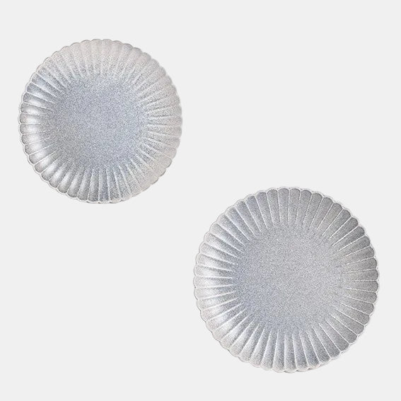 Plato llano de porcelana Dune azul. Varias medidas - 4 uds. - Klimer