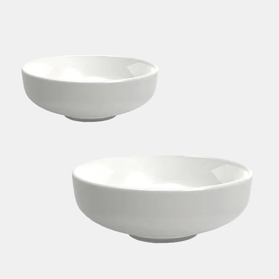 Bowl de porcelana blanca hondo Hygge. ø14,5 x 5 cm. 450 ml - 12 Uds. - Klimer