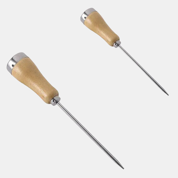 Pica hielos clásico mango de madera y punzón de acero. 23 cm - 1 Ud - Klimer