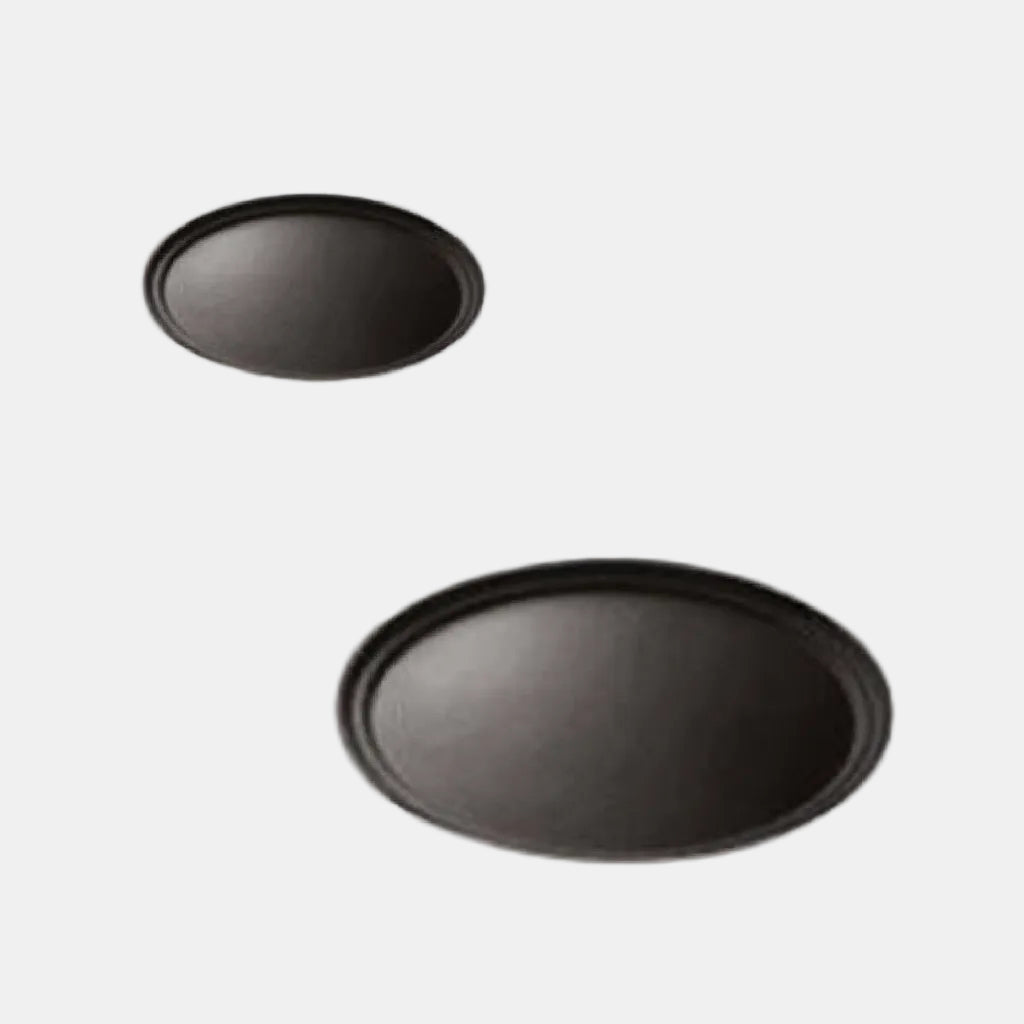 Bandeja oval de camarero marrón antideslizante 73.5 x 60 cm - 6 Uds. - Klimer