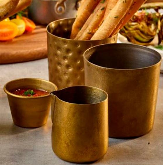 Ramekin acero oro vintage 71 ml - 24 Uds.