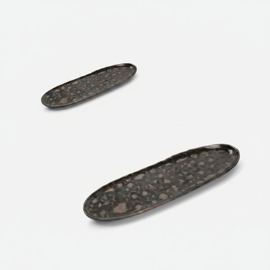 Nobile black porcelain tray 33.5x9 cm (4 Pcs)