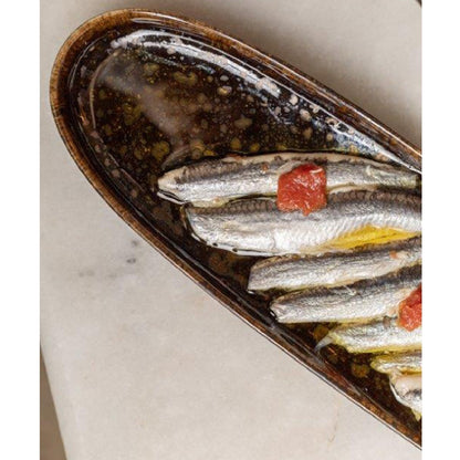 Bandeja porcelana preta Nobile. 33,5 x 9 cm - 4 unidades.