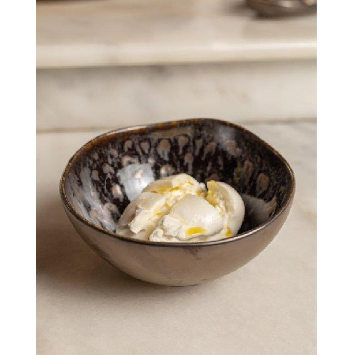 Taça de porcelana preta Nobile. 12 x 3.5 cm - 4 Unidades.