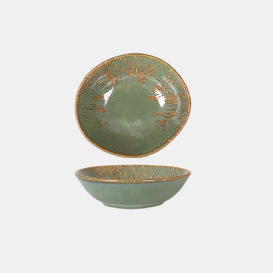 Tango Baroque II green porcelain bowl 18 x 16 x 5.5 cm (12 pcs)