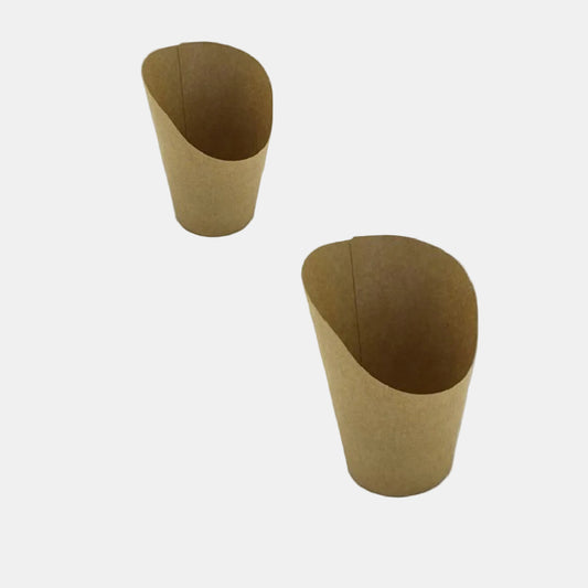 Envase Kraft para Wrap y fritos. ø6 x 11,8 cm. 6,5 oz - 1000 Uds.