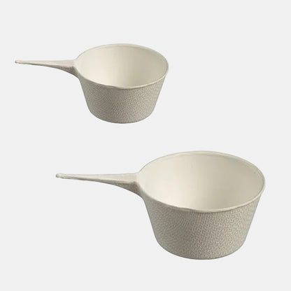Mini caçarola de polpa de cana-de-açúcar biodegradável. 3 x 9 x 5 cm - 100 Unidades