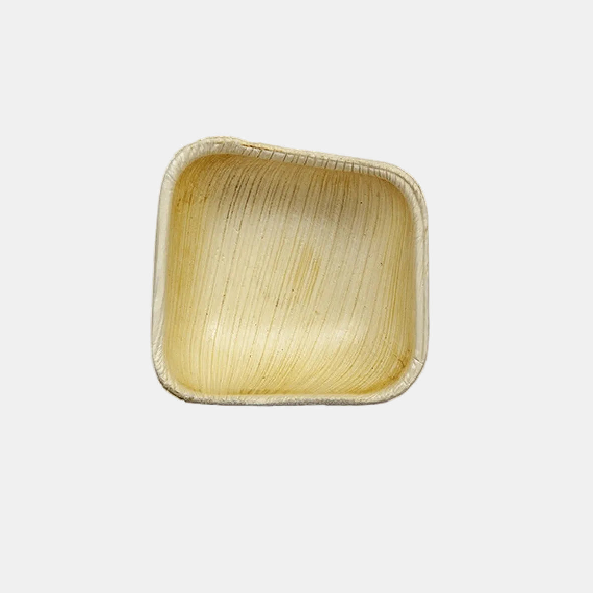 Taça quadrada de palmeira biodegradável. 63 x 60 cm. 50 ml - 480 unid.