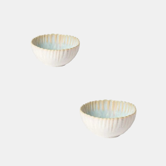 Mallorca Sea Blue porcelain soup/cereal bowls, 16 cm (6 units)