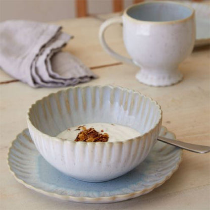 Prato raso porcelana Maiorca Sea Blue. Vários tamanhos - 6 un.