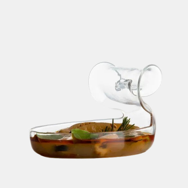 Frasco de vidro oval. 12 x 8 x 10 cm. 150 ml - 1 unid.