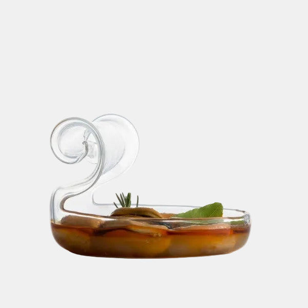 Frasco de vidro oval. 12 x 8 x 10 cm. 150 ml - 1 unid.