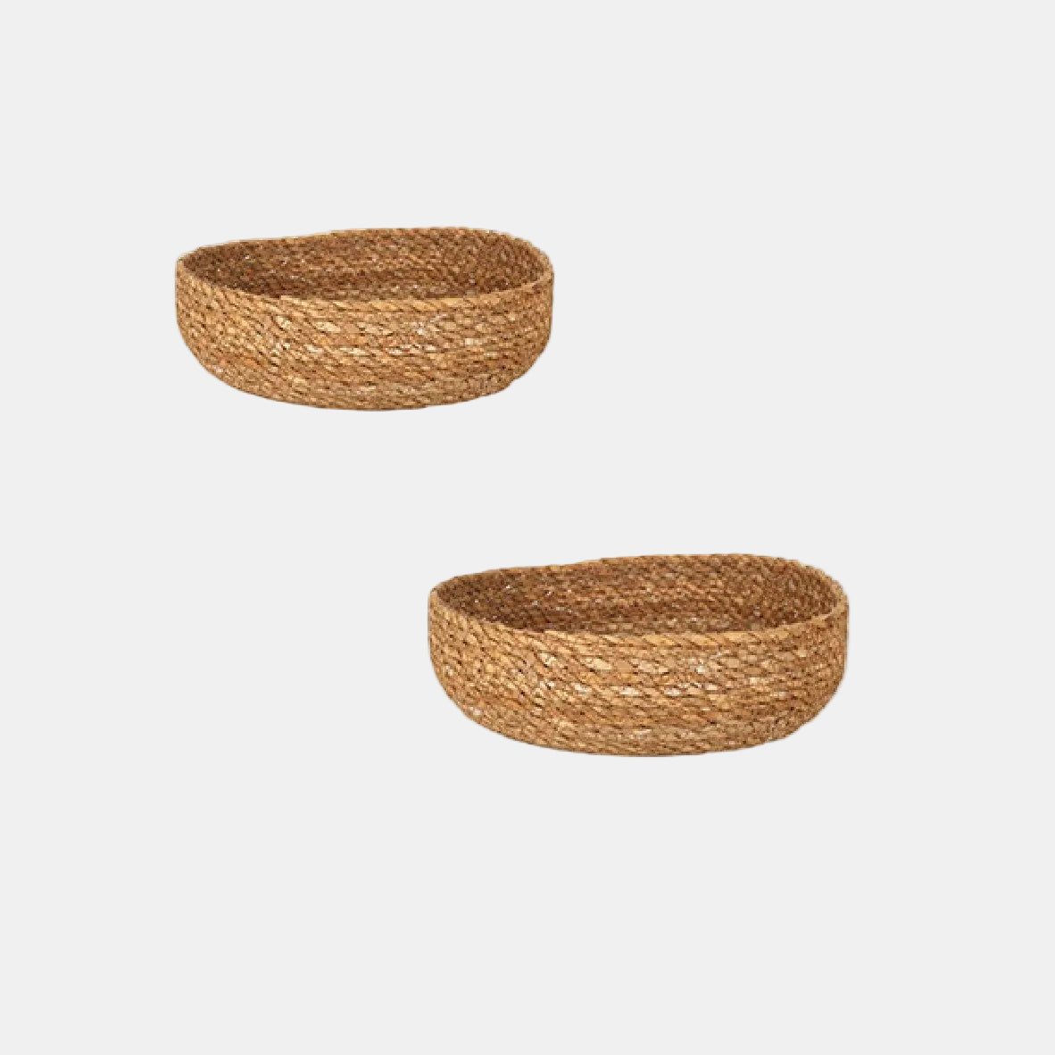 Round seagrass basket without handles. Various sizes (48 units)