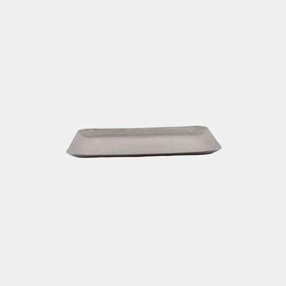 Bandeja cuadrada acero inox. Plata vieja. 19 x 19 cm - 6 Uds