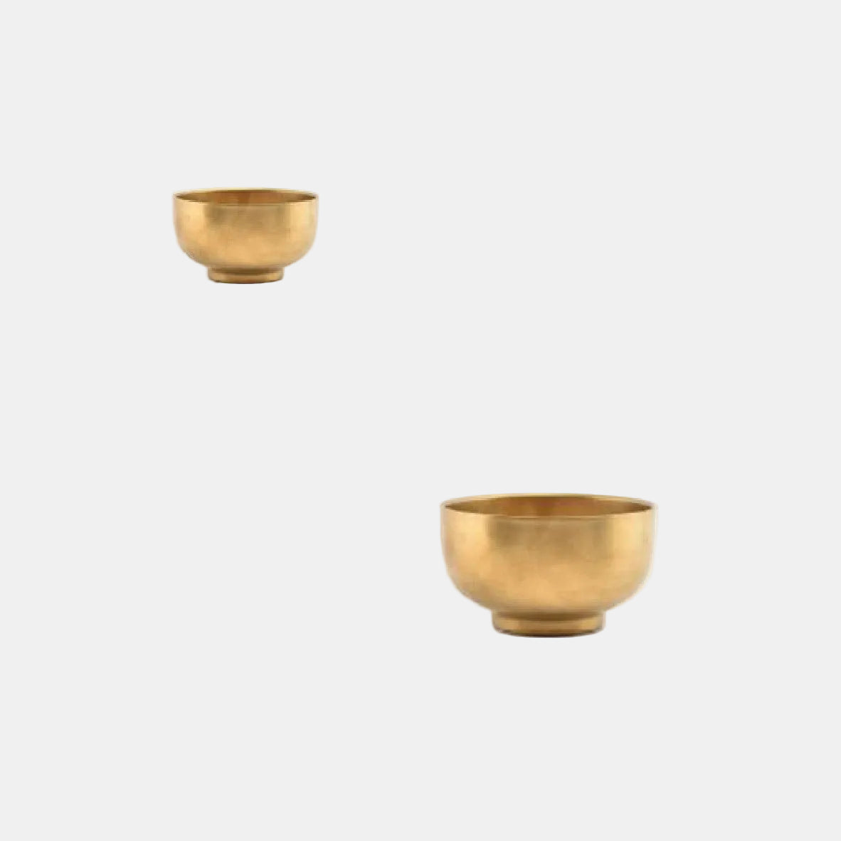 Taça de aço inoxidável ouro velho. Várias medidas - 10 unidades.