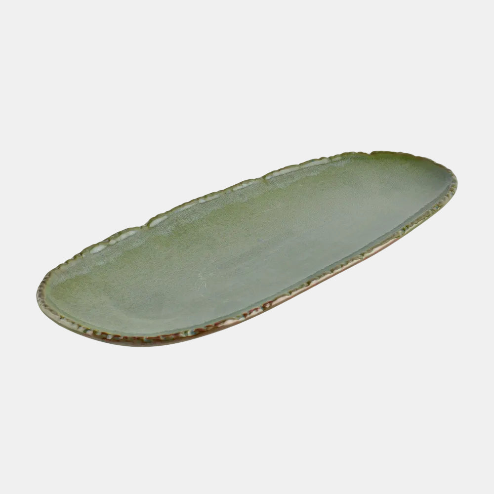 Travessa de porcelana Filo Opal. 34 x 14,5 x 2,5 cm - 4 unidades.