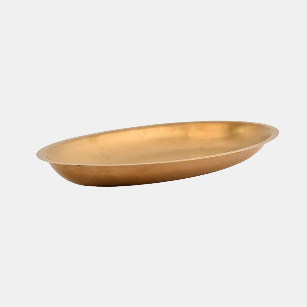 Oval platter, antique gold, 30 x 18.5 cm (6 units)
