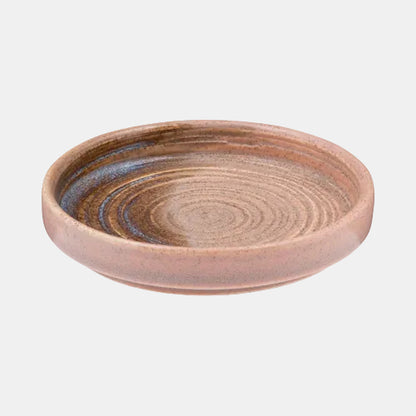 Plato llano coastal arena-azul. ø10 x 2 cm - 6 Uds.
