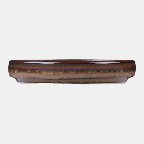 Plato llano pequeño Hazel marron-rojo. ø10 x 2 cm - 6 Uds.
