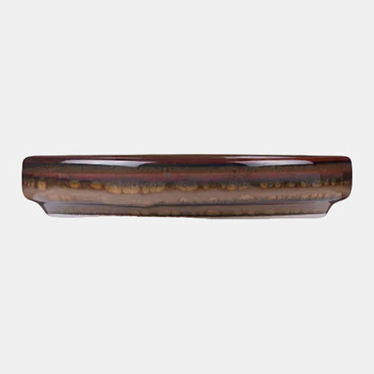 Plato llano pequeño Hazel marron-rojo. ø10 x 2 cm - 6 Uds.