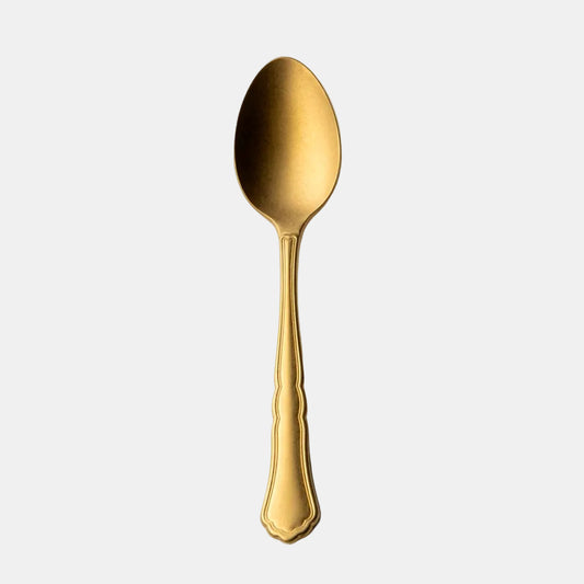 Colher de moka Florença Vintage Dourada. 10.5 cm - 12 unidades