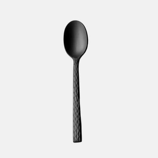 Colher de café preta mate olive. 11.2 cm - 12 unidades