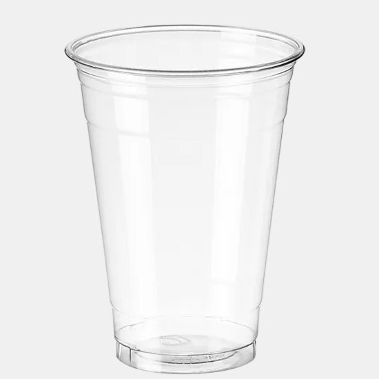 Vaso plástico reciclable RPET transparente. ø9.5 cm. Varias medidas - 1000 Uds. - Klimer