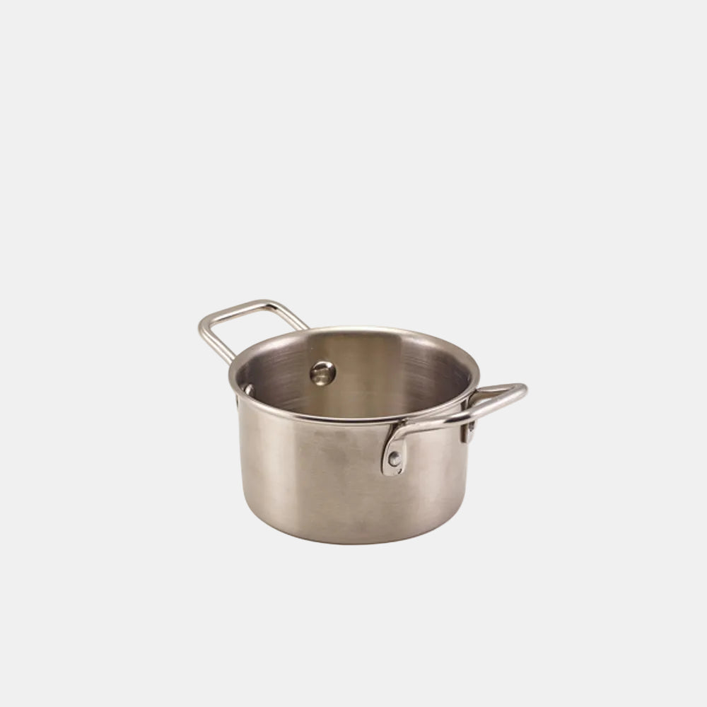 Mini cazuela acero inox. 8.6 x 4.7 cm - 12 Uds.