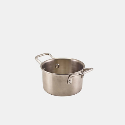 Mini cazuela acero inox. 8.6 x 4.7 cm - 12 Uds.